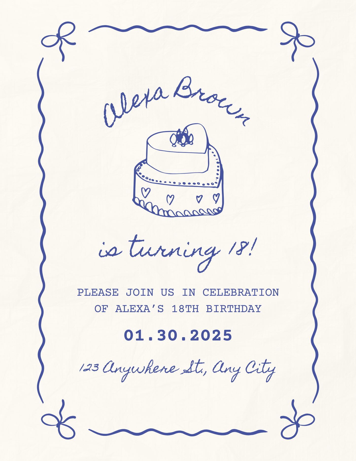 Adorable Customizable Digital Birthday Invitation Template - Editable and Printable Party Invite