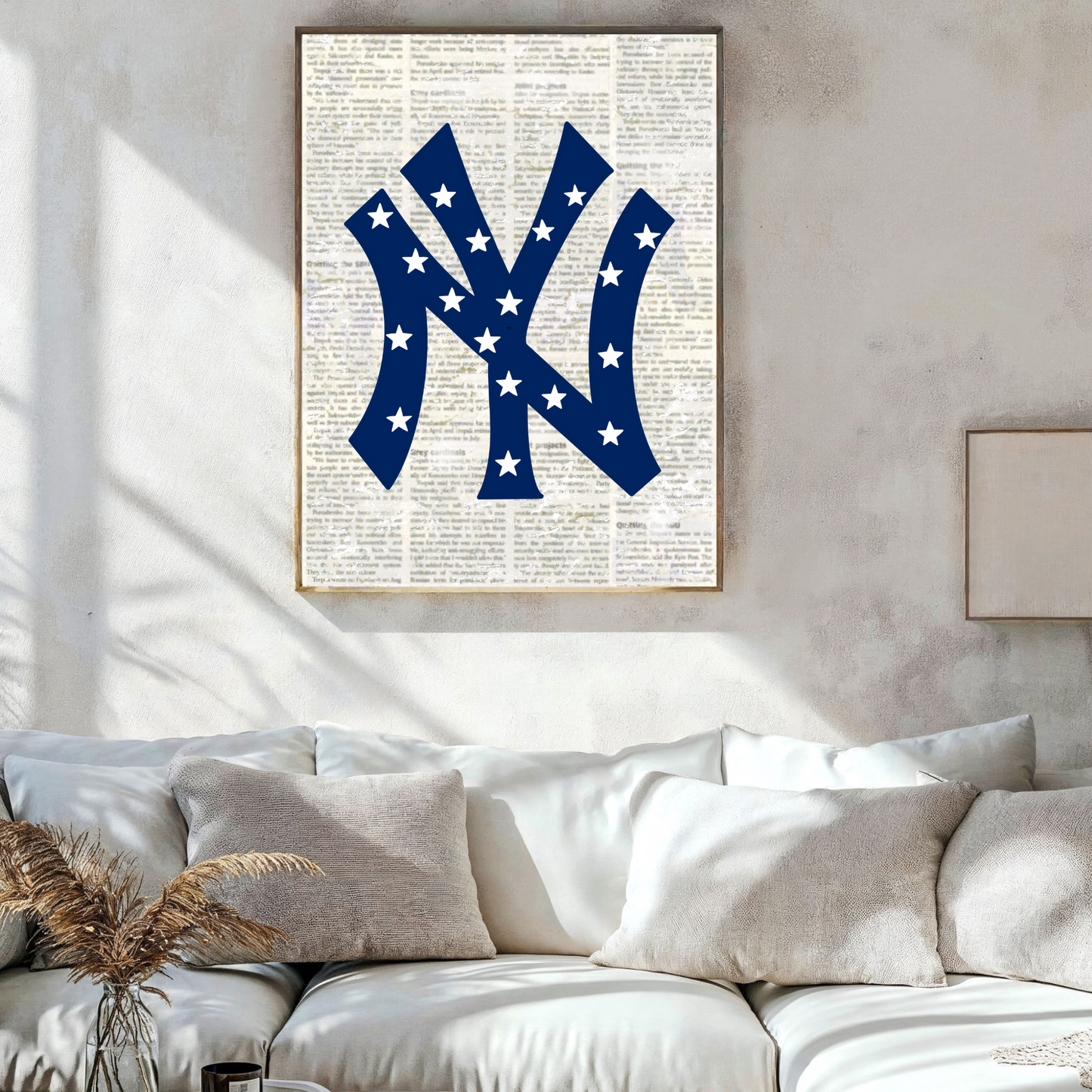 New York Yankees Digital Art Print - Modern Baseball Wall Art for Sports Fans - Instant Download