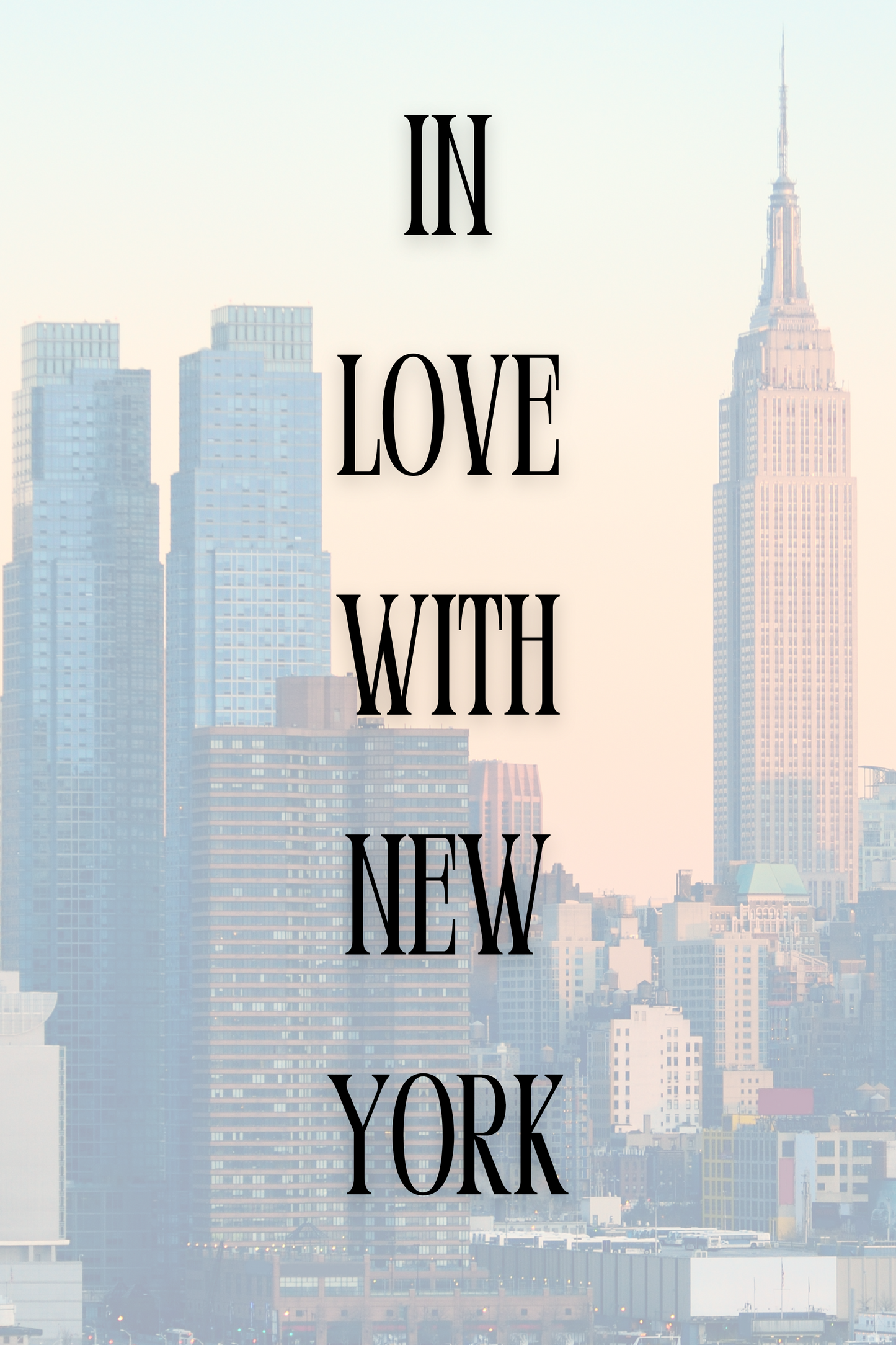 In Love with New York Digital Art Print – Modern NYC Wall Decor